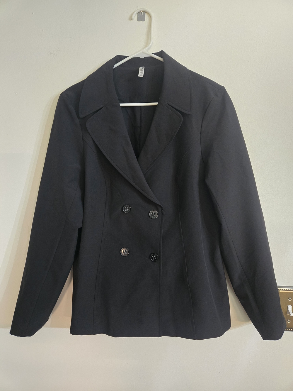 Jockey Black Double-Breasted Women's Blazer Jacket